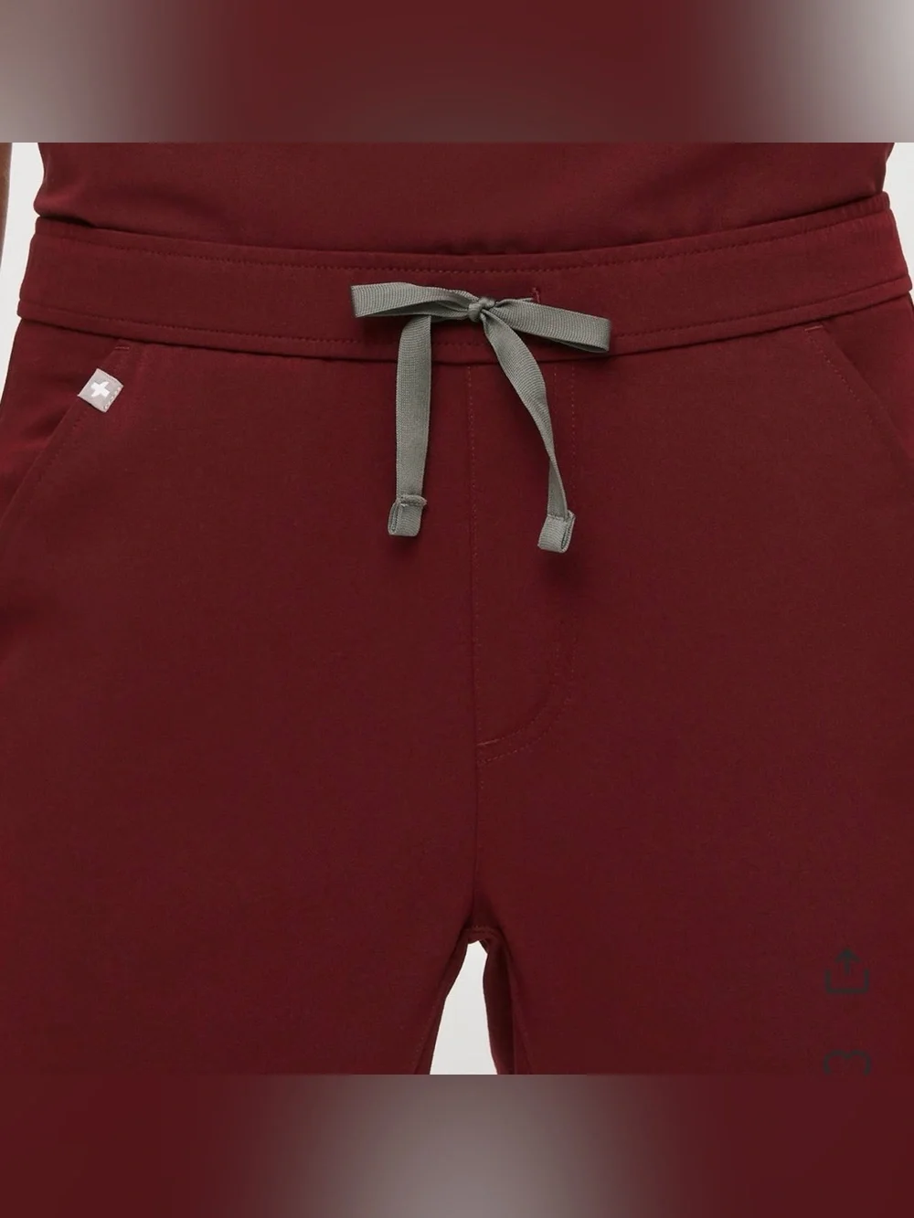 Figs Tansen Jogger Scrub Pant in Burgundy size Small